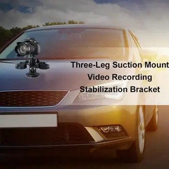 Super Trijų Kojų siurbtukas Stabilizavimo Atramos Triple siurbtukas Stabilizavimo Atramos Automobilių Mount Turėtojas DSLR GoPro Hero