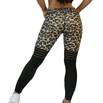 SVOKOR Seksualus Leopard Legging Aukšto Juosmens Sporto Moterų Fitneso Antblauzdžiai Akių Kratinys Ziajać Push Up Treniruotės Jeggings