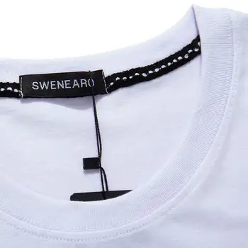 SWENEARO vyriškų Drabužių prekinių ženklų Marškinėliai vyriški Laisvalaikio Medvilnės Medis ilgomis rankovėmis T-shirt Didelis Medis Animacinių filmų Spausdinti Slim Tees Dydis 5XL