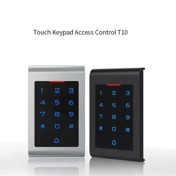 T10 Plastiko atveju Skaitmeniniu apšvietimu touch klaviatūra 125KHZ RDA 13.56 MHZ Kortelių Skaitytuvas WG26 Įvesties ir išvesties Atskiras Prieigos Valdiklis