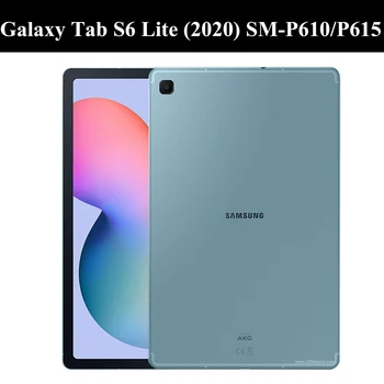 Tablet Case for Samsung Galaxy Tab S6 Lite 10.4 2020 SM-P610 P615 Silikono Soft Shell TPU oro Pagalvė Padengti