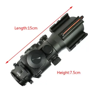 Taktinis 4x32 Acog Riflescope 20mm Suderinta Reflex Optika Apimtis Pluošto Akyse Medžioklės Oro Pistoletas, Šautuvas Airsoft Snaiperis didinamasis stiklas