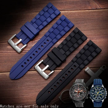 Tamsiai mėlyna Juoda watchband dirželis 20mm 22mm 23 mm gumos apyrankė diržo vandeniui minkštas meterial prekės ženklo laikrodžiai vyrams