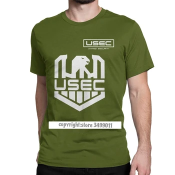 Tarkov USEC Logo Marškinėliai Vyrams Medvilnės Juokinga Viršūnės T Shirts Pabėgti nuo Tarkov Išgyvenimo Shooter Žaidimas Marškinėliai, Camisas