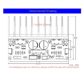 TDA7293 amplifer valdybos dual AC12-32V 2.0 kanalo 100+100W HIFI Stereo Garso Stiprintuvo Valdyba