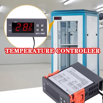 Temperatūros Reguliatorius Skaitmeninis Termostatas, Thermoregulator Inkubatorius LED 10A Šildymo Aušinimo STC-1000 12V / 24V/110-220VNew