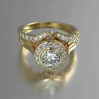 Tiekimo Mados PopularBig Pora Žiedus, Variu dengto 14 karatų tikro Aukso Žiedu, Žavesio Naujas Žiedas Papuošalai