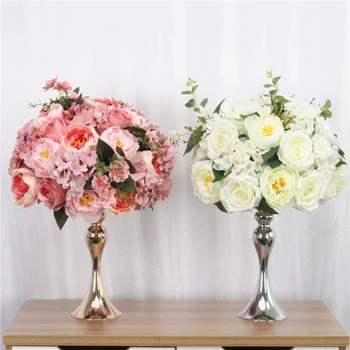 Tinkinti 35cm šilko bijūnų dirbtinių gėlių kamuolys centerpieces susitarimą puošimas, vestuvių fonas lentelė gėlių kamuolys 13color
