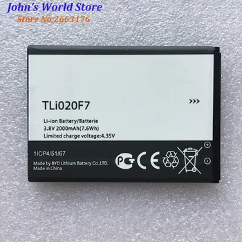 TLI020F7 Baterija Alcatel PIXI 4 5045D Pop 2 5042D C7 7040 7040D 7041 7041D J720 J720T J726T J726T-so2 Akumuliatorius 2000mAh