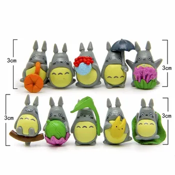 Totoro Rinkiniai Miniatiūriniai Pasakų Sodo Namų, Namų Apdailos Mini Amatų Micro Kraštovaizdžio Dekoro Priedai 
