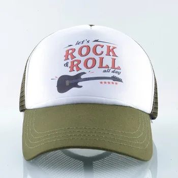 TQMSMY ROCK & ROLL Fshion Unisex Vyrų Sunkvežimio vairuotojas Hat Moterų Tinklinio Skrybėlės Vasaros Trucker Kepurės Vyrų Beisbolo kepuraitę Skrybėlės TMA62