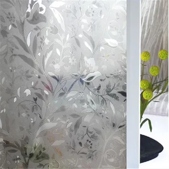 Tulip gėlių modelio 3D langų plėvelė statinio matinio stiklo lipdukas office šilumos izoliacija privatumo sprogimų pvc stiklo plėvelės