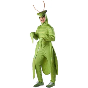 Umorden Fantasia Puras Halloween Kostiumai Unisex Vyrai Moterys Girdi Mantis Kostiumas Žalia Vabzdžių Veiklos Kostiumas