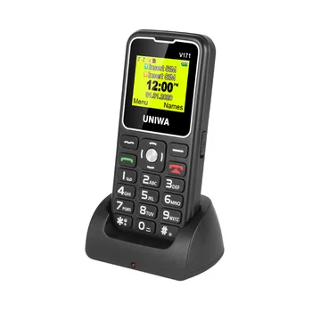 UNIWA V171 SOS 2G Mobiliojo Telefono Funkcija Nemokamai Įkrovimo Dokas 1.77