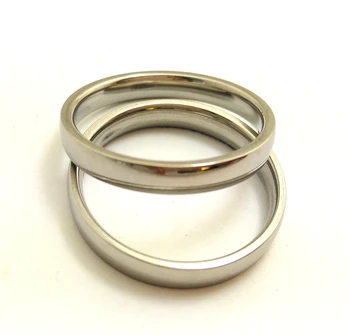 Urmu daug 100VNT Sidabro Vestuviniai Žiedai 4 mm Juostos iš Nerūdijančio plieno Žiedai Vyrams, Moterims, Komfortą tilptų Pirštas, Žiedai