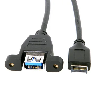 USB 3.1 Priekinis Skydelis Antraštės USB 3.0 Tipas-Moterų ilgiklis 50cm Panel Mount Tipas