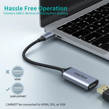 USB C iki DisplayPort Kabelis, Skirtas 
