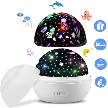 USB Moon Star LED Projektorius Naktį, Šviesos, Žvaigždėtas 360 Laipsnių Sukimosi Dekoratyvinė Lempa, Vaikų Kambario, Miegamojo Dekoro Kūdikių Dovanos