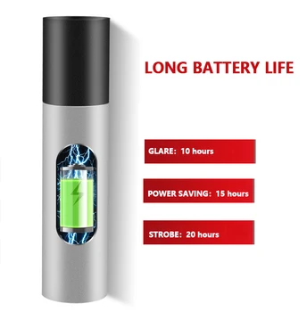 USB Įkraunama Mini LED Žibintuvėlis įmontuota baterija 3 Apšvietimo Režimas Vandeniui Žibintuvėlis Šviesos Nešiojamas Kostiumas už Naktį Apšvietimas