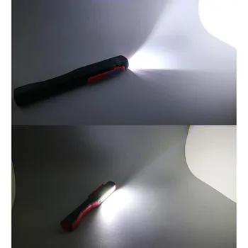 USB Įkrovimo COB LED Žibintuvėlis Magnetinio rankų Darbo Led Šviesos Nešiojamų Lanterna Kabantys Šviestuvai, Lempos Naktį kempingas, Žvejyba