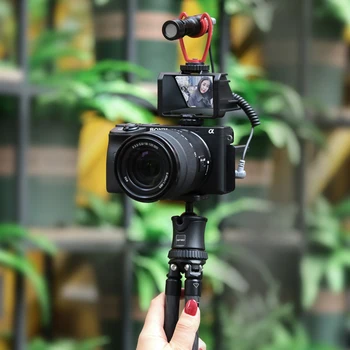 UURig Kamera Vlog Selfie Apversti Ekrano Laikiklis Šalto Batų Mic Mount Adapteris, skirtas 