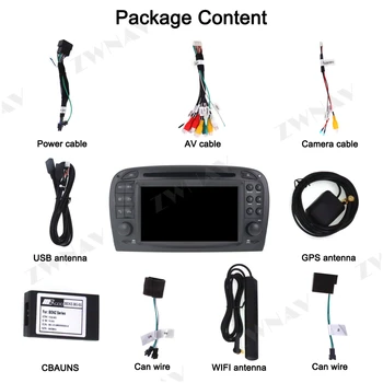 Už Benz SL R230) 2001 m. 2002-2004 GPS Carplay 4+64G Android 10.0 Ekranas Multimedijos Grotuvas Radijas Stereo Cassette Recorder Galvos Vienetas