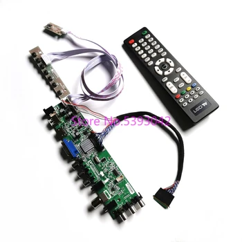 Už LTN173KT01-B04/B07/B09/A01/C01/C09 LCD skydelis USB+AV DVB-T skaitmeninis signalas LVDS 40-Pin 1600*900 3663 valdiklio plokštės rinkinys