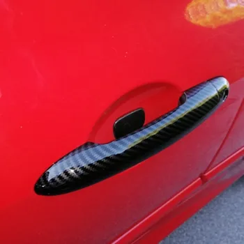 Už Renault Clio 3 iii mk3 reikmenys durų rankena padengti apdaila rankenos apima plastiko, anglies pluošto Imitacija