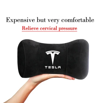Už Tesla Model S Modelis X Modelis 3 Automobilių Sėdynės Pagalvėlės Kaklo Pagalvė Pagalvėlės Kaklo Pagalvėlės Minkštos Zomšos 1PC