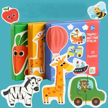 Vaikai Atitikimo Puzzle Gyvūnų Transportavimo Vaisių, Daržovių, Ankstyvo Mokymosi Žaislai Vaikams Vaikų Švietimo Žaislas Dovana