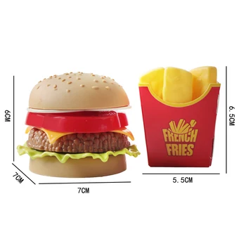 Vaikai Modeliavimas Maisto Hamburger Hotdog Virtuvės Žaislų Rinkinys Apsimesti Žaisti Miniatiūriniai Užkandžiai Mėsainiai Švietimo Žaislai Vaikams Dovanų