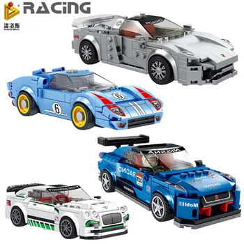 Vaikams Žaislai įrangos pardavimas, biuro įrangos Blokai Super Automobilių Lenktynių Compatibie Legoings Plytos 