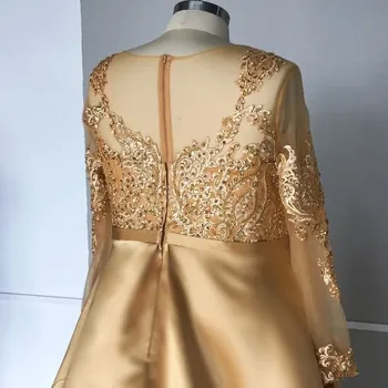 Vakare Keltas Garsenybių Suknelės 2020 M. Moteris Vakarėlis Ilga Suknelė Elegantiškas Plius Dydis Arabų Aukso Oficialų Suknelė