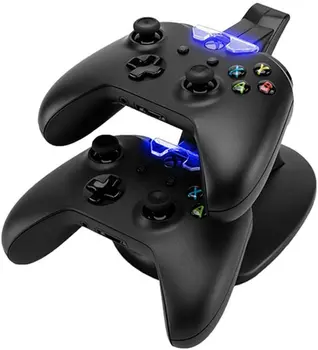 Valdytojas Įkroviklio Xbox Vienas, LED Dual Jungiamojo Įkrovimo Stoties Stovi Xbox Vienas/Xbox One S Valdiklis su USB Laidu