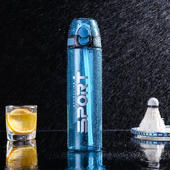 Vandens butelis Sporto šiaudų taurės vaikams, vandens butelį, Plastikiniai nešiojami virdulys Lauko virdulys Vandens nutekėjimo prevencijos Mados butelis