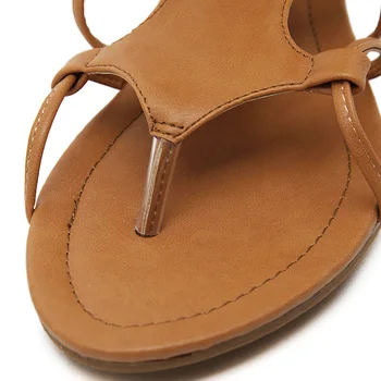 Vasaros gladiatorių batai kirsti dirželis sandalai thong Romos odinis dirželis Moterų sandalai moterims butas sandalai, sandalas bateliai