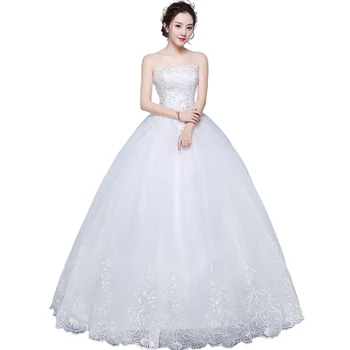 Vestuvinė Suknelė, Nėriniai 2021 Naujas Stebėjimo Vestuvių Suknelės Princesė Nuotaka Chalatai Lengvai Ir Paprastai Pigūs Vestuvių Suknelė
