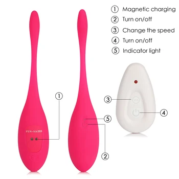 Vibracija Kulka Kiaušiniai Belaidžio Nuotolinio Valdymo Vibratorius, Sekso Žaislas, skirtas Moters USB Įkrovimo Klitorio Stimuliatorius Makšties Masažo Kamuolys