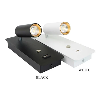 Vidaus LED sieniniai šviestuvai 7W su įjunkite USB įkrovimo led siena šviesos modernus laiptų sienos sconce svetainės led sieninis šviestuvas