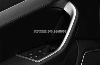 Vidinės Durys rankų atramos duryse esantį Mygtuką Padengti Apdaila 4pcs Audi Q3 8U 2012-2017 Automobilių Apdaila, Automobilių Accesories Interjeras