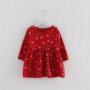 VIDMID kūdikių mergaitėms ilgomis rankovėmis suknelės vaikams medvilnės gėlių drabužiai, suknelės, skirtas 3-7 metų kūdikių mergaičių chlidren suknelės, drabužiai