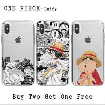 VIENAS GABALAS Luffy Anime serijos Sasuke silikonas Skaidrus Telefono dėklas Skirtas iphone 6S 6 7 8 plus XS X XR 11 12 mini Pro MAX dangos