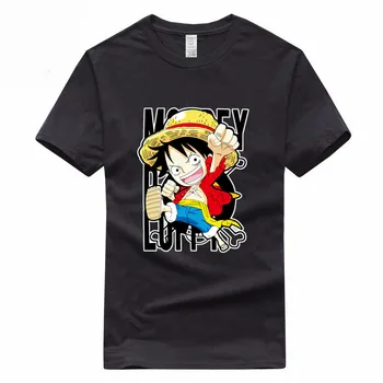 Vienas Gabalas Luffy Garsaus Japonų Anime Eurų Dydžio Medvilninius marškinėlius Vasaros Atsitiktinis O-Kaklo Marškinėlius Vyrams Ir Moterims GMT3000014