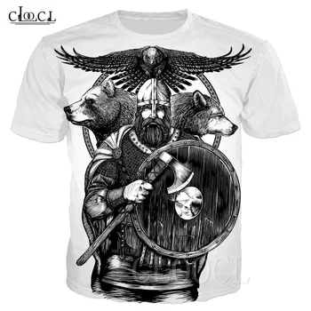 Vikingai, Sporto Marškinėliai Vyrams Hip-Hop Mados Vilkas Erelis T-shirt 3D Spausdinimo Vikingai Tatuiruotė Atsitiktinis Juokinga T Marškiniai Vyrams, Moterims Palaidinės