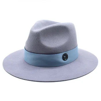 Vilnos fedora skrybėlės moterims, vyrams soid juostelę, diržą prabangus elegantiškas fetrinė skrybėlė vyrams, moterims, žiemą, rudenį fascinator moterų skrybėlės vilna