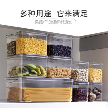 Virtuvės saugojimo dėžutė mažos plastikinės taros, pet maisto saugojimo konteineris sandariai maisto laikymo talpyklos Drėgmei atsparus