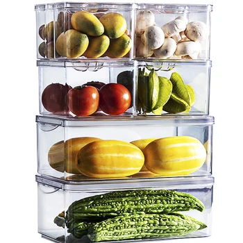 Virtuvės saugojimo dėžutė mažos plastikinės taros, pet maisto saugojimo konteineris sandariai maisto laikymo talpyklos Drėgmei atsparus