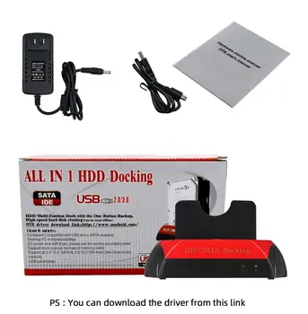 VISKAS Viename HDD Docking/Dock Station HD Dual SATA IDE į Usb 2.0 2.5 3.5 Išorinį Kietąjį Diską Reader Būsto Atveju HD BOX