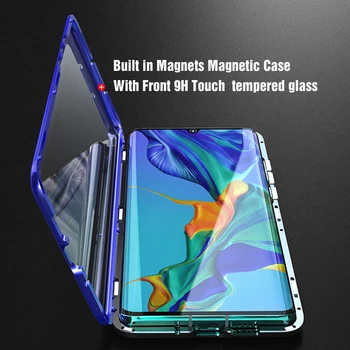 Visą Magnetinio Atveju, Huawei 30 pro Lite 2020 Telefono Dangtelį Stiklo Atveju, Huawei 30 Lite XL padengti Magnetas apsaugos atveju