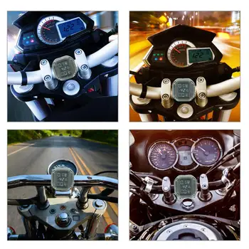 VODOOL Vandeniui Motociklo PSSS USB Įkrovimo LCD Ekranas Motorbkie Padangų Slėgio Stebėjimo Sistema su 2 Išoriniai Jutikliai